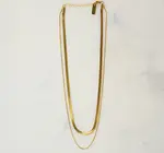 Necklace | 2-Layered Snake Chain | 18KGP