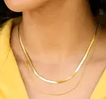 Necklace | 2-Layered Snake Chain | 18KGP