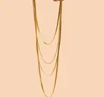 Necklace | 4-Layered Snake Chain | 18KGP