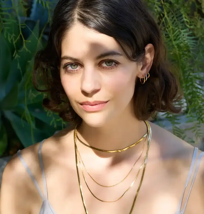 Necklace | 4-Layered Snake Chain | 18KGP