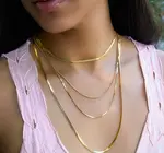 Necklace | 4-Layered Snake Chain | 18KGP