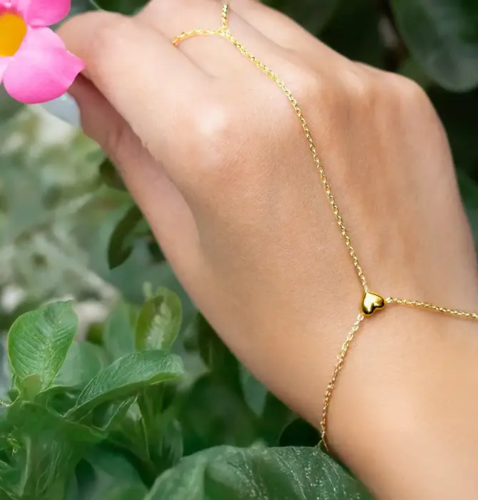 Hand Chain | Love Connection | 18KGP