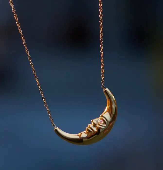 Necklace | Moonstruck 18" | CZ Eye | 18KGP