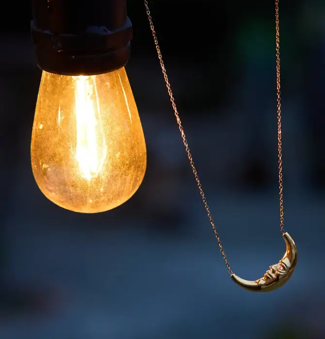 Necklace | Moonstruck 18" | CZ Eye | 18KGP