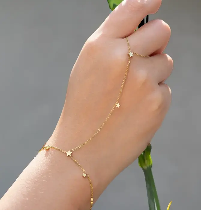 Hand Chain | Twinkle Stars | 18KGP