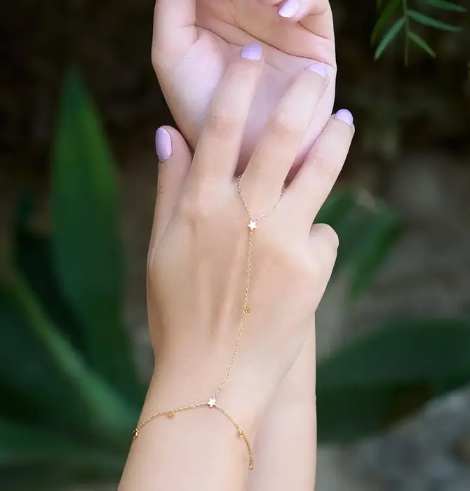Hand Chain | Twinkle Stars | 18KGP