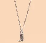 Necklace | Cowboy Boot | Silver Plated