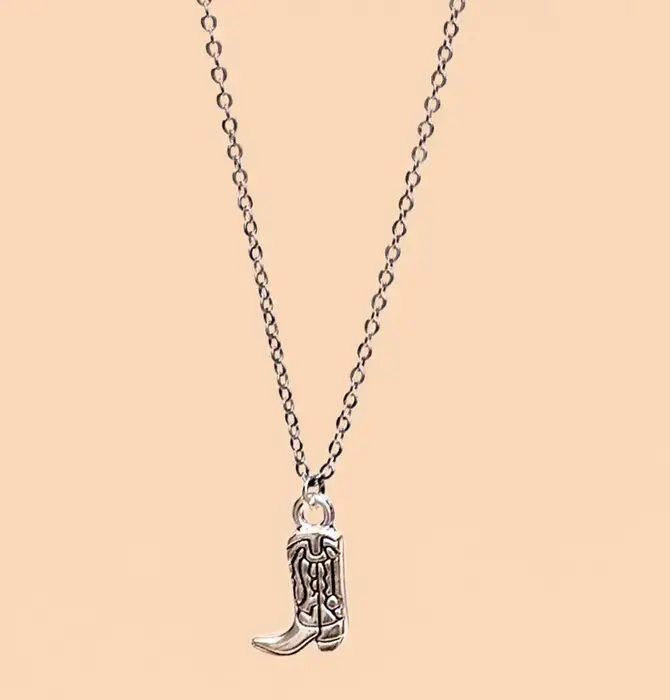 Necklace | Cowboy Boot | Silver Plated