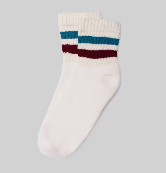 Socks | Retro Stripe | Quarter Crew