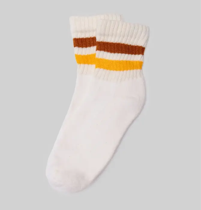 Socks | Retro Stripe | Quarter Crew