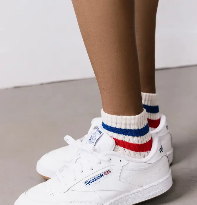 Socks | Retro Stripe | Quarter Crew