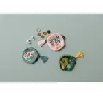 Coin Purse | Embroidered Velvet | Venus | Pink