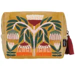 Pouch | Embroidered Velvet | Venus | Ochre