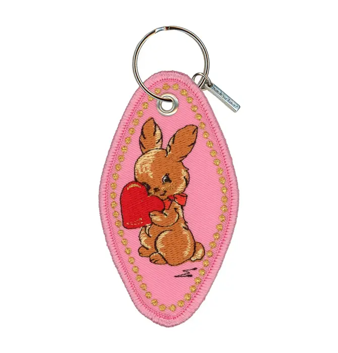 Keychain | Embroidered | Wild At Heart (Bunny)