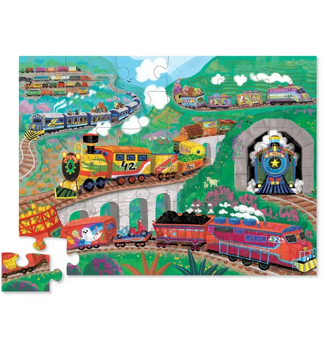 Puzzle | 36-Piece Floor | All Aboard! Train
