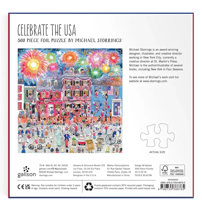 Puzzle | 500 Piece Foil | Celebrate the USA