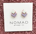 Earrings | Double Square Ceramic