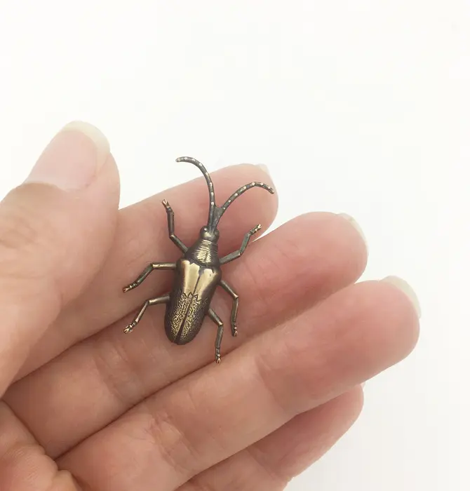 Brooch Pin | Longhorn Beetle