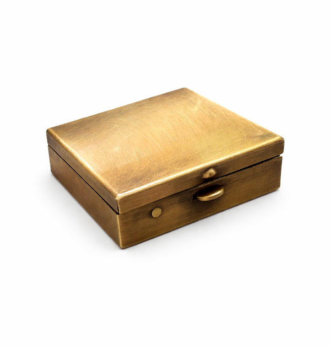Pill Box | Square Brass 1.5"