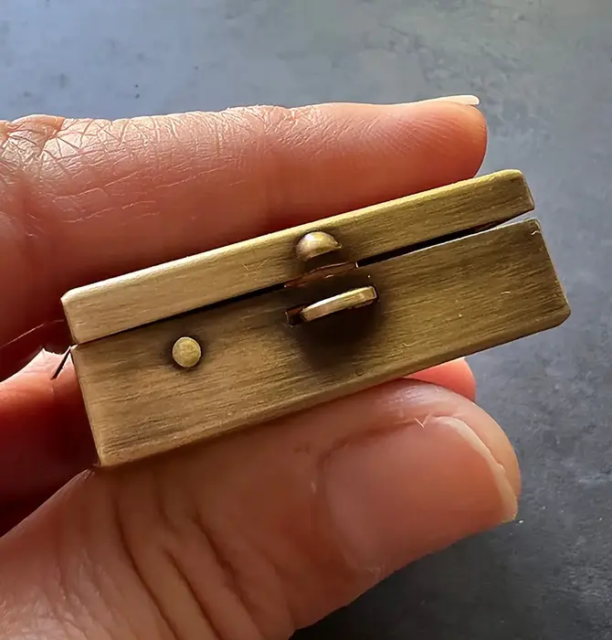 Pill Box | Square Brass 1.5"