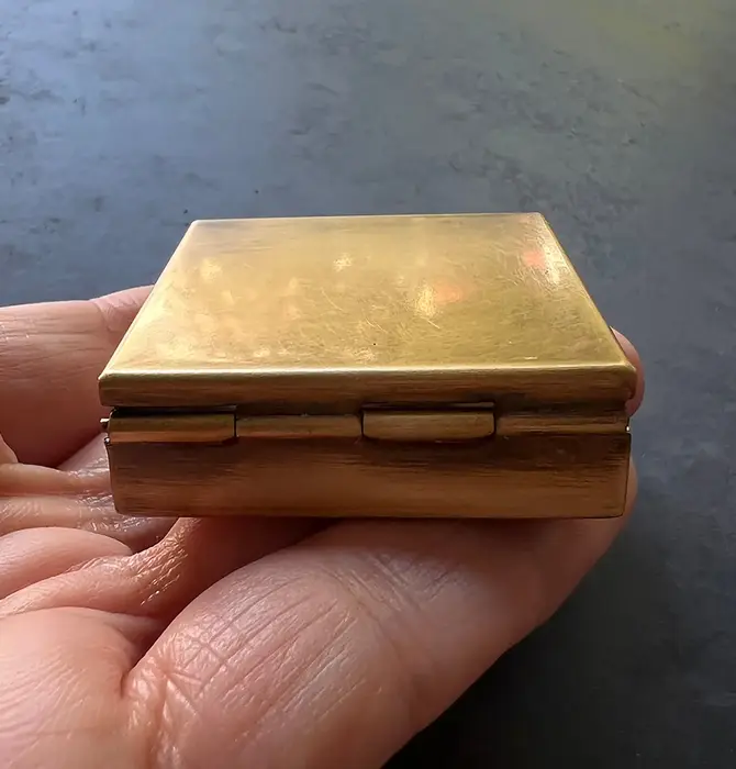 Pill Box | Square Brass 1.5"