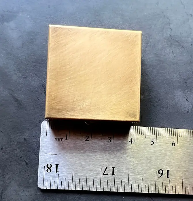 Pill Box | Square Brass 1.5"