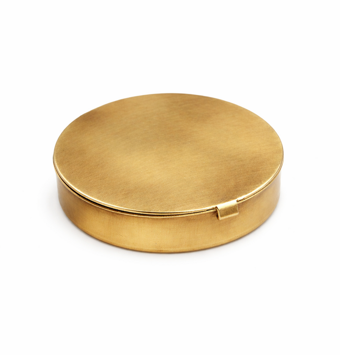 Pill Box | Round Brass 1.6"