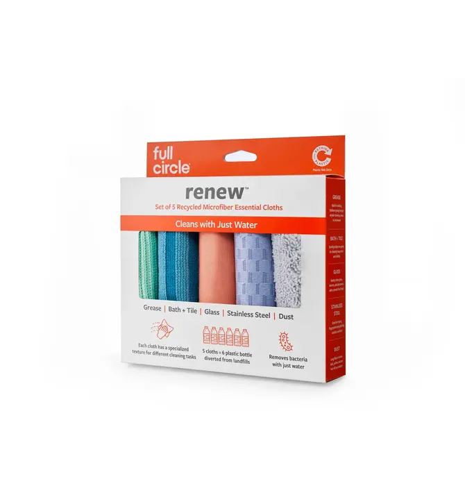 Cloths | Microfiber Essential | Renew Recycled | Set of 5