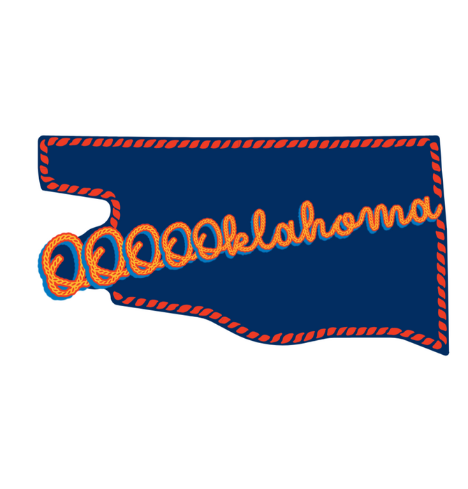 Sticker | Oklahoma | Rope Thunder Colors
