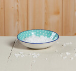 Bowl | Porcelain Dip | Aqua Stars