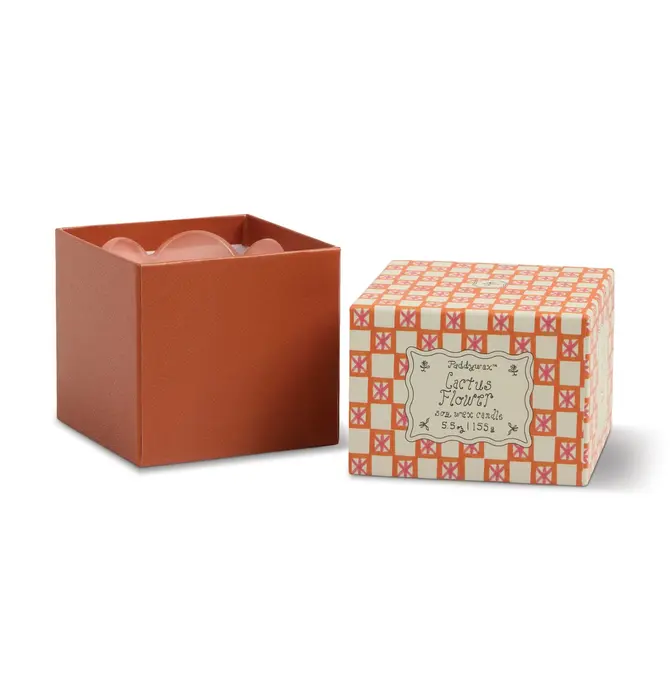 Candle | Cactus Flower | Tulip Glass Pink