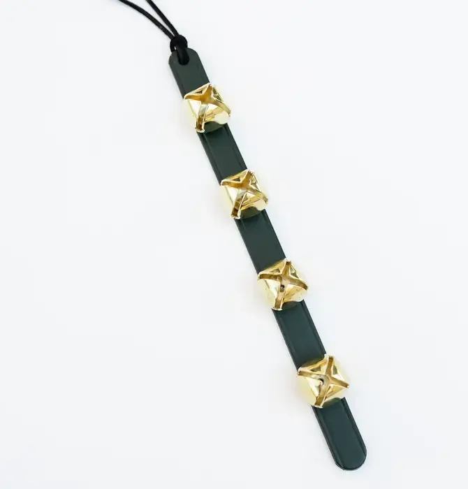 Sleigh Bells | Leather/Brass | Evergreen