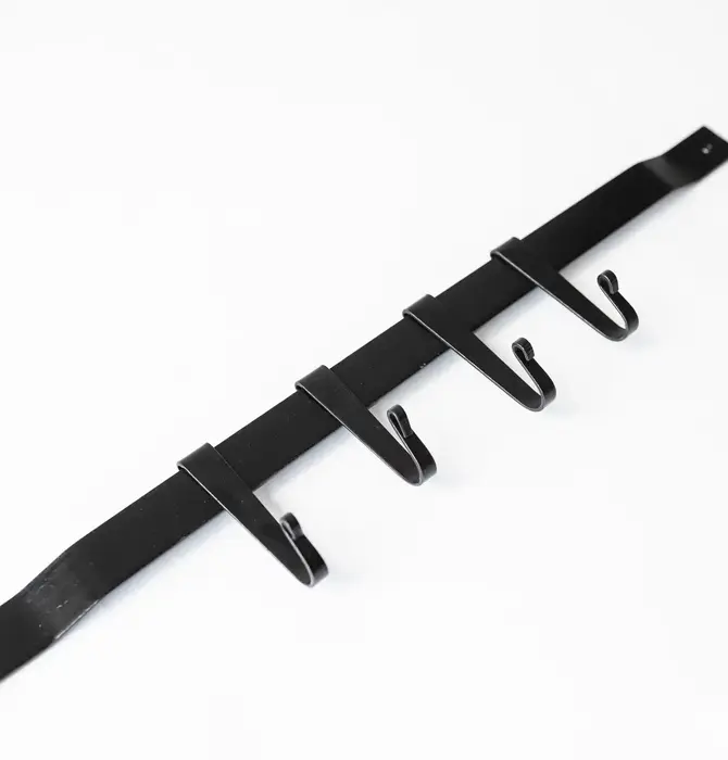 Utensil Bar | 4 Hooks | Wrought Iron