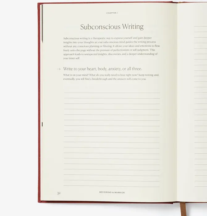 Book | Journal | Becoming A Warrior | Personal Growth Workbook