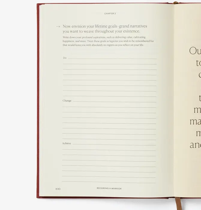 Book | Journal | Becoming A Warrior | Personal Growth Workbook