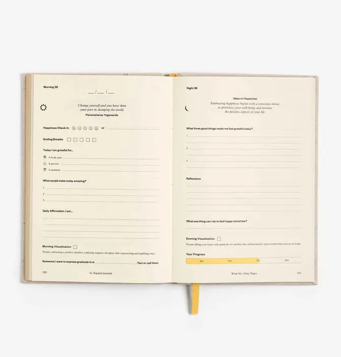 Book | Journal | 3x Happier | Guided Mental Wellness