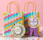 Gift Bags | Wavy Multicolor | 8 Pack