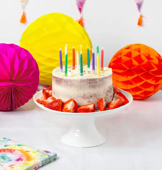 Candles | Flame Multicolored | 12 Pack