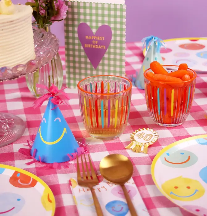 Party Hats | Happy Face Paper | 5 Pack