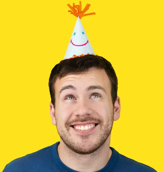 Party Hats | Happy Face Paper | 5 Pack