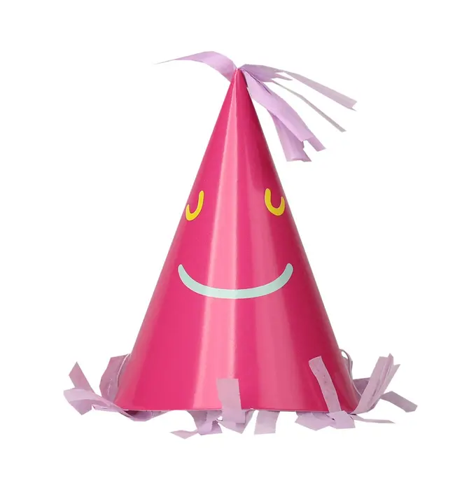 Party Hats | Happy Face Paper | 5 Pack