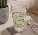 Pint Glass | Oklahoma Watercolor | 16oz