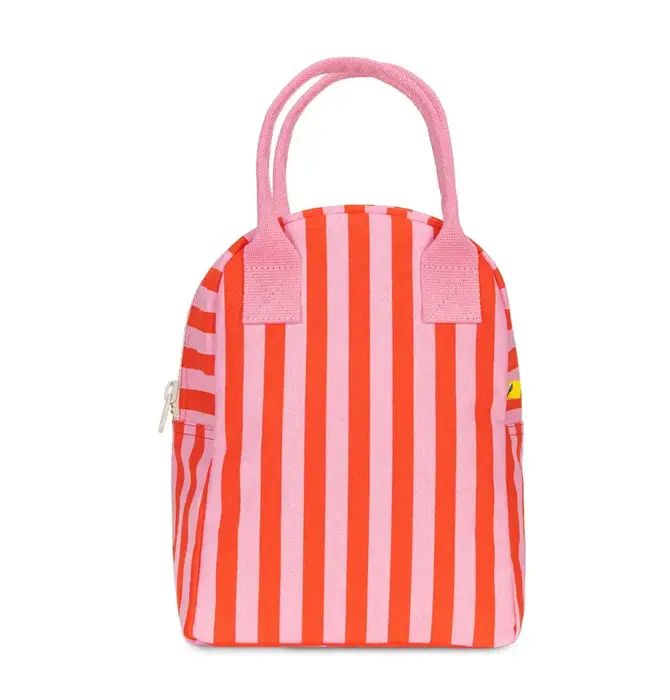 Bag | Zipper Lunch | Awning Stripe Pink
