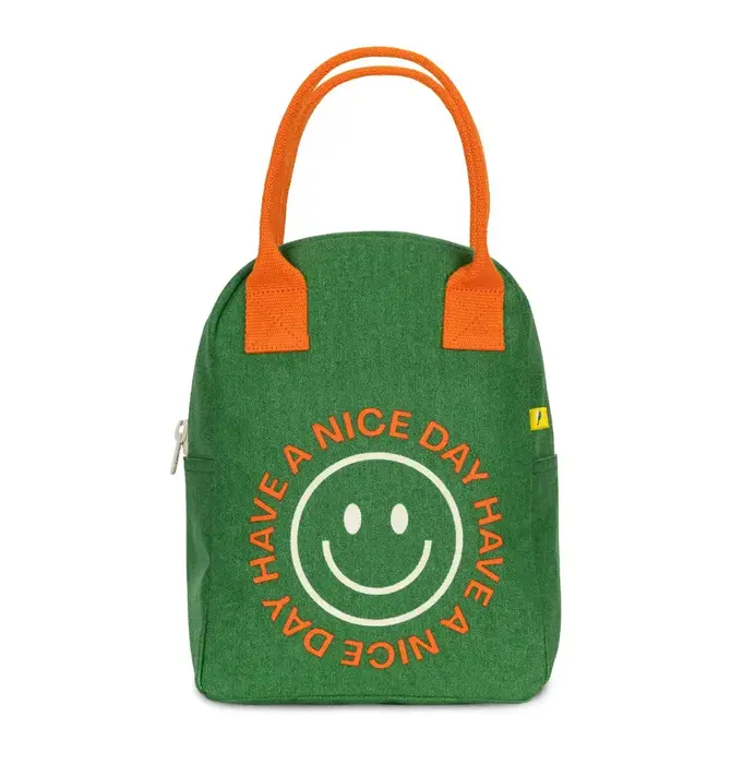 Bag | Zipper Lunch | Have A Nice Day Green