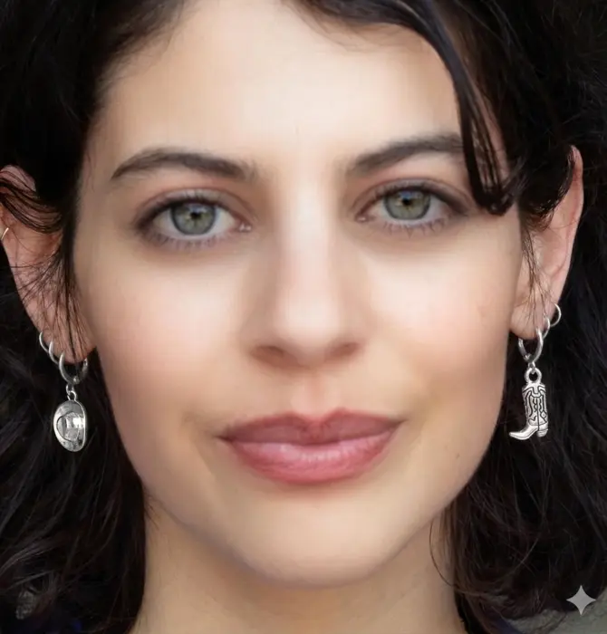 Earrings Hoops | Cowboy Boot & Hat | Antique Silver Plated