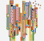 Puzzle | 750-Piece Shaped Foil | Frank Lloyd Wright Saguaro Cactus & Forms