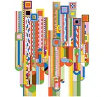 Puzzle | 750-Piece Shaped Foil | Frank Lloyd Wright Saguaro Cactus & Forms