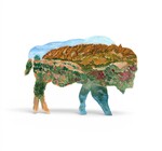 Art Print | 8x10 | Bison Outline/Wichita Mountains (Watercolor)