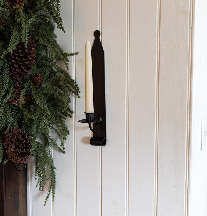 Sconce | Candle | Wrought Iron | 14" Tall