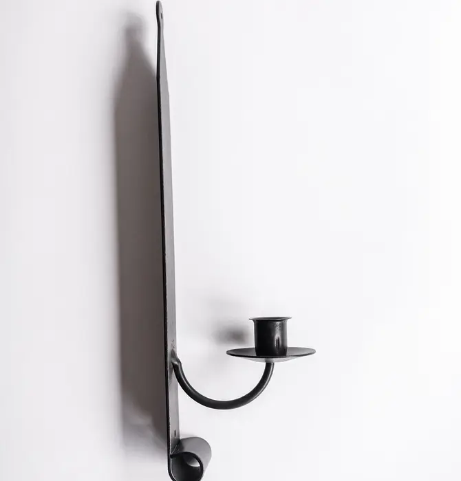 Sconce | Candle | Wrought Iron | 14" Tall